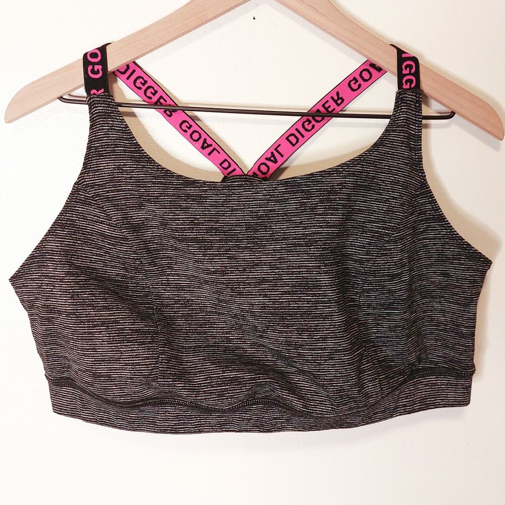 Torrid Black and Pink Sports Bra